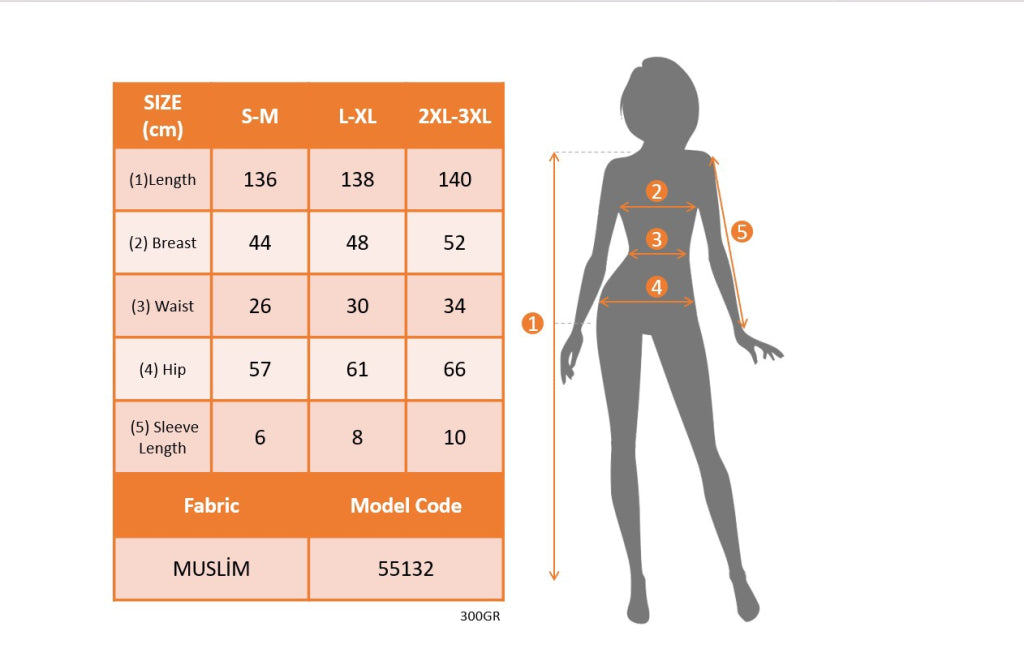 Kadın Kısa Kollu Kruvaze Yakalı Beli Lastikli Müslim Elbise