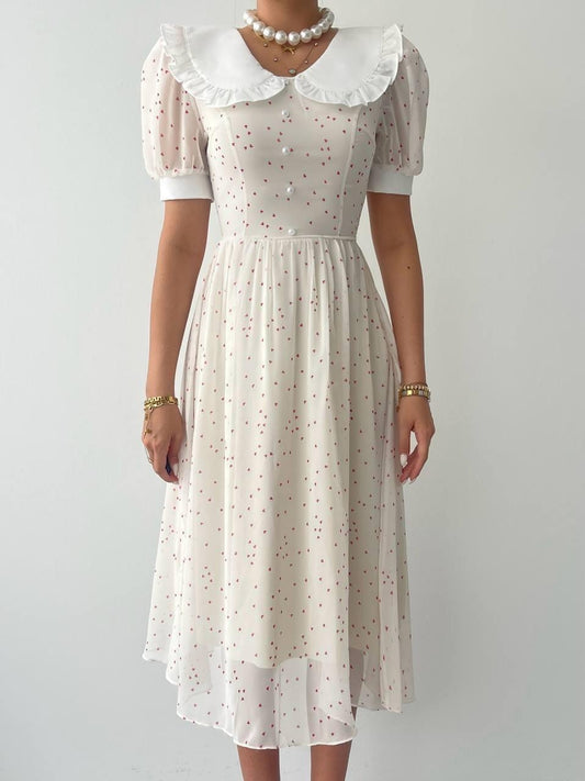 Aversa İnci Detay Şifon Elbise