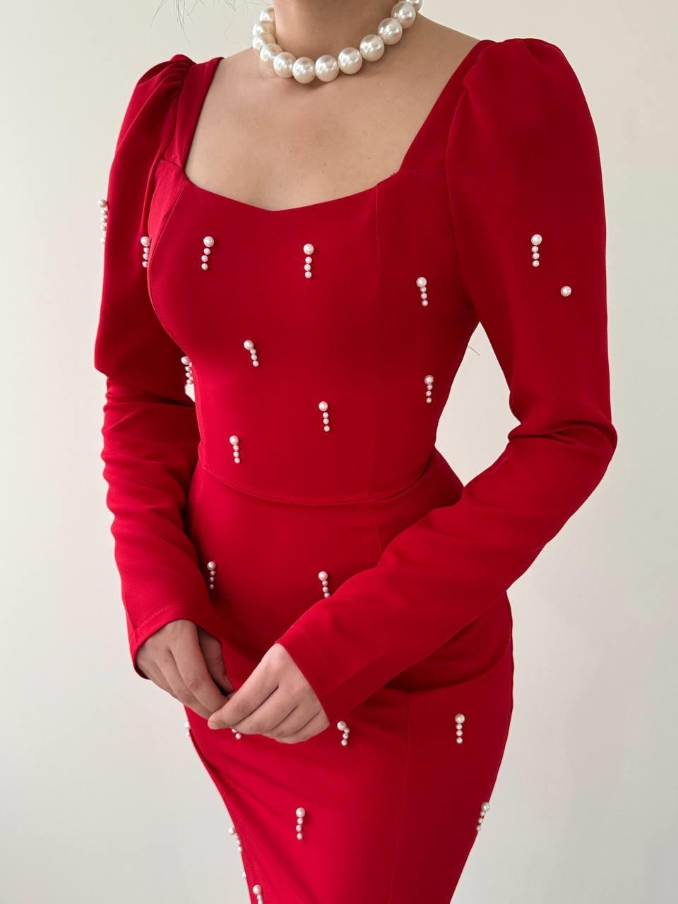 Akit İnci Detaylı Elbise