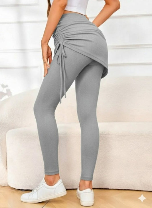 Kadın Yüksek Bel Yandan Büzgülü Alttan Uzun Kaşkorse Tayt Etek