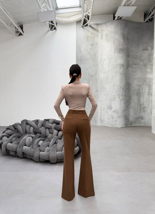 230 Gr Poly Viscose Full Lycra İspanyol Paça Pantolon