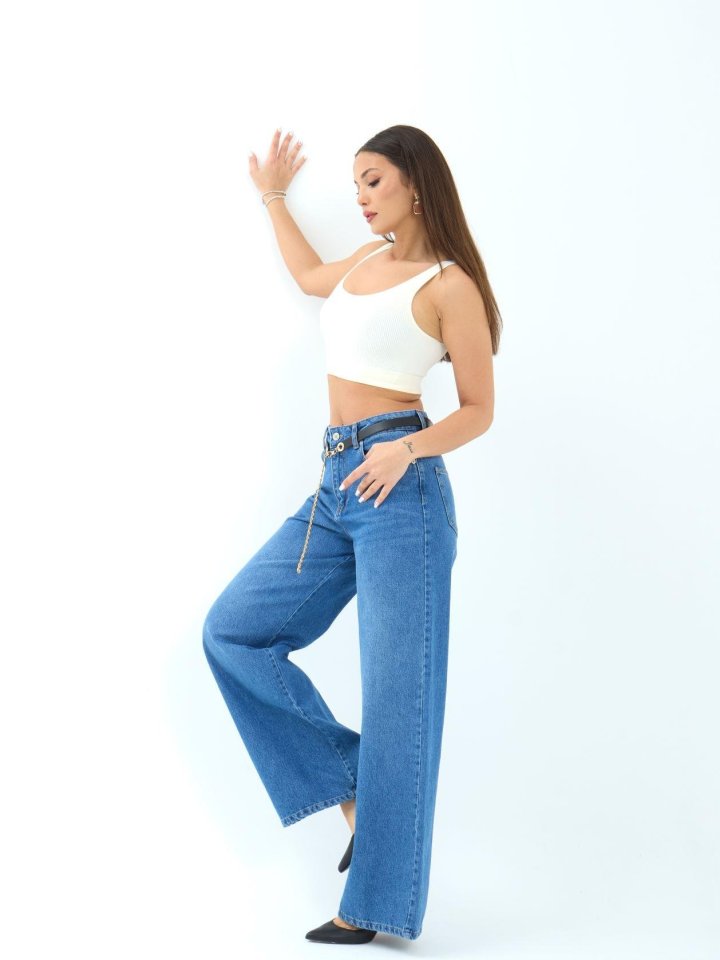 7398 KOT PANTOLON-MAVİ