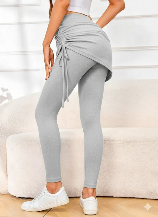 Kadın Yüksek Bel Yandan Büzgülü Alttan Uzun Kaşkorse Tayt Etek