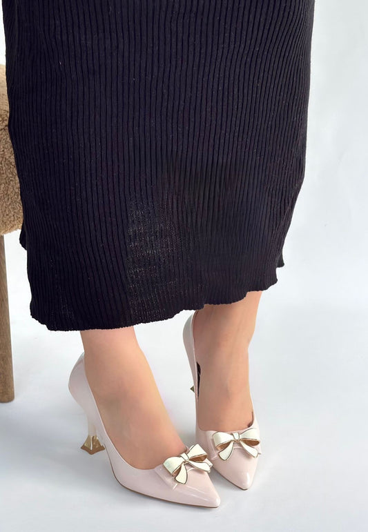 Coby Bej Rugan Topuklu Ayakkabı