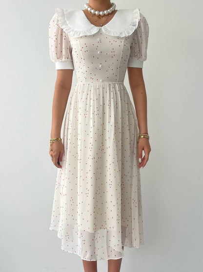 Aversa İnci Detay Şifon Elbise