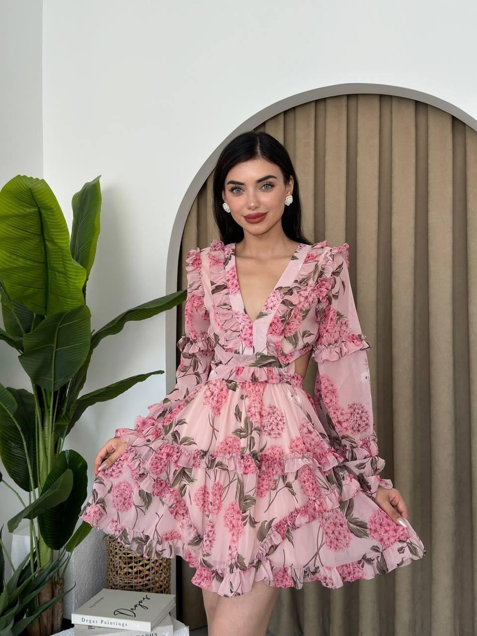 Avellino Sırt Dekolteli Elbise