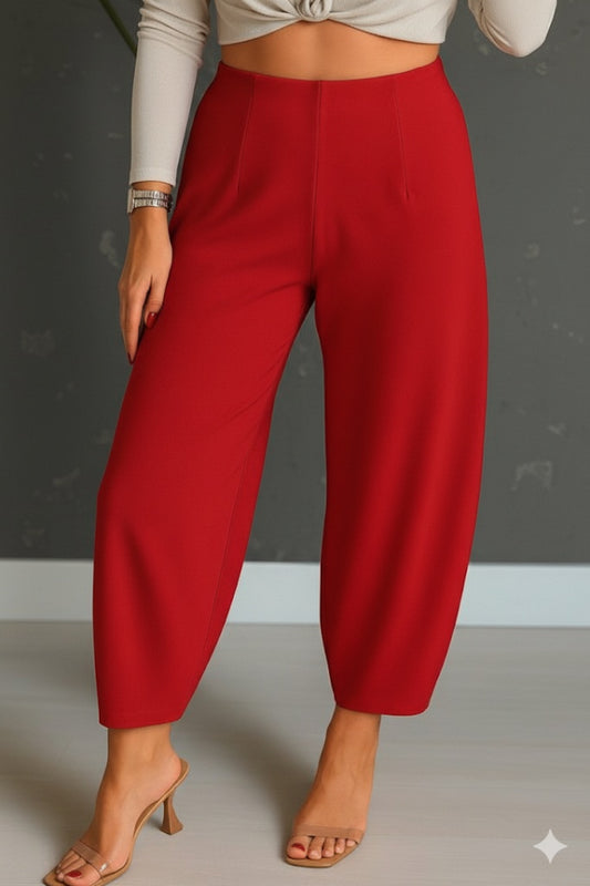 Kadın Yüksek Bel Krep Pantolon