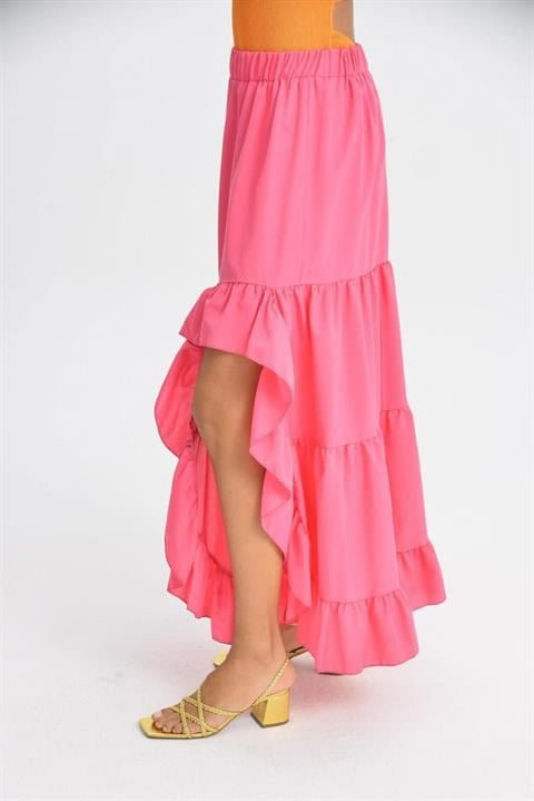 Audrey Fıfrlı Yırtmaç Detay Etek 4037