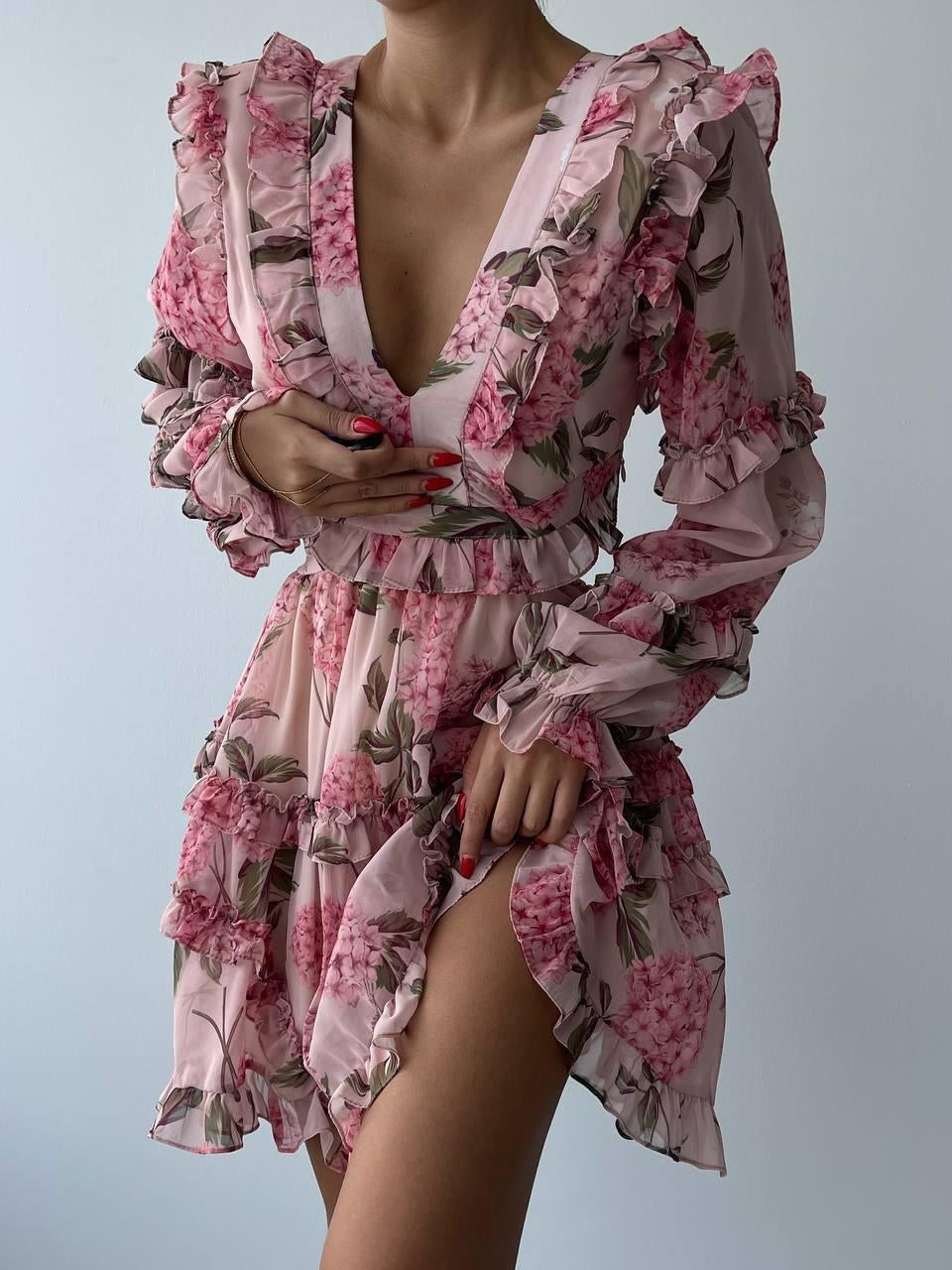 Avellino Sırt Dekolteli Elbise