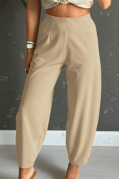 Kadın Yüksek Bel Krep Pantolon