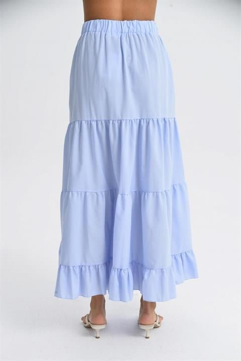 Audrey Fıfrlı Yırtmaç Detay Etek 4037