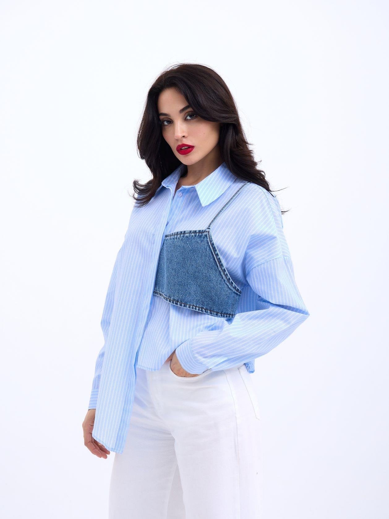 5419 GÖMLEK-SAN DİEGO ÇİZGİLİ