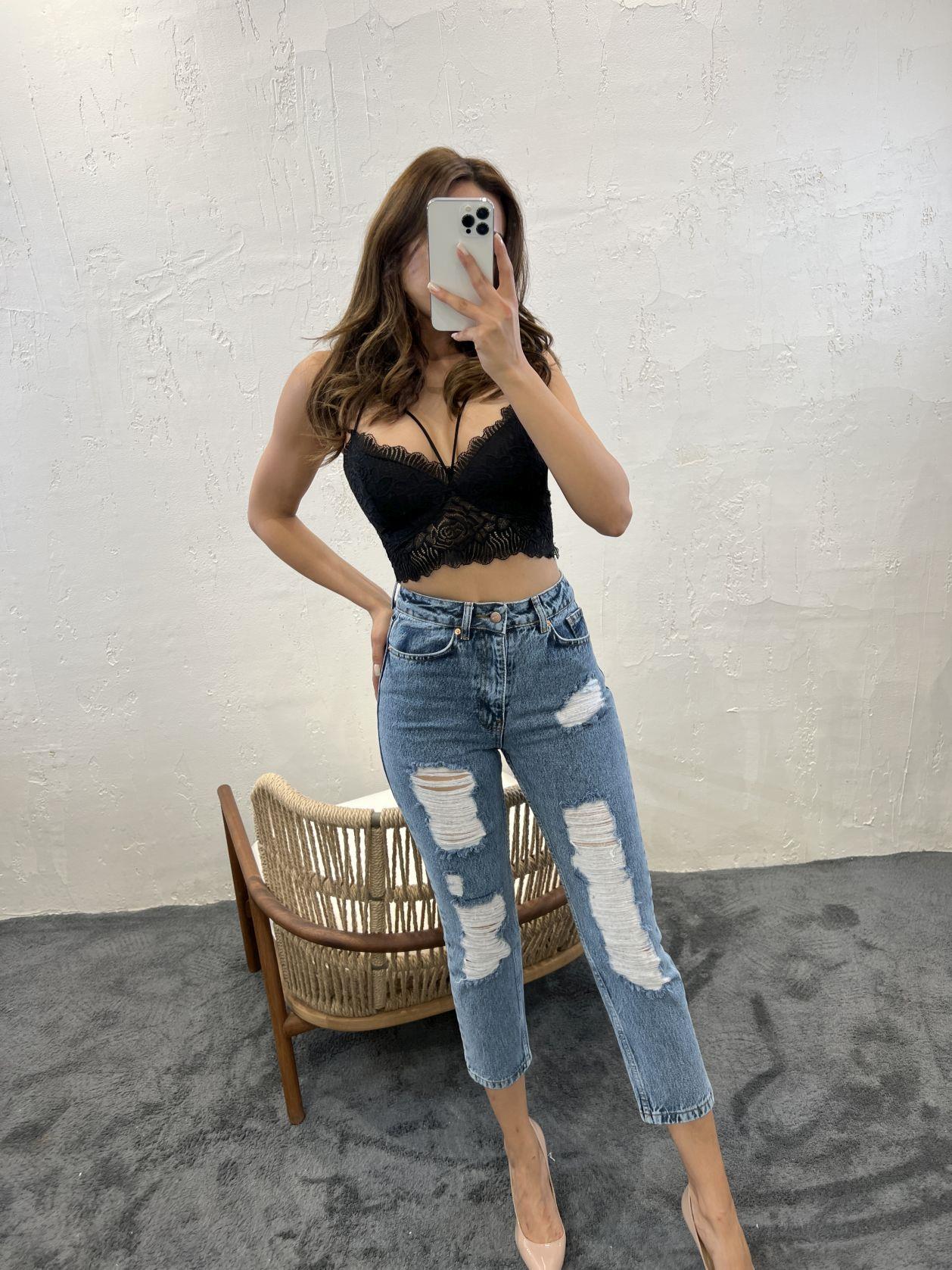 5998 KOT PANTOLON-MAVİ