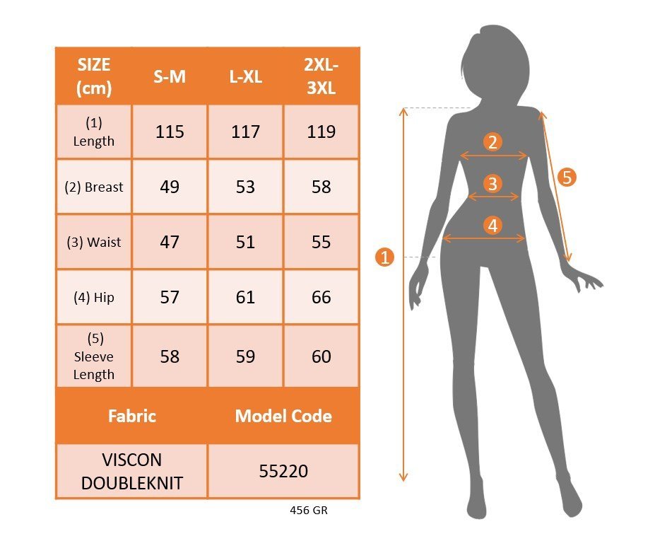 Kadın Uzun Kollu önden Fermuarlı Maxi Viskon Iki Iplik Elbise