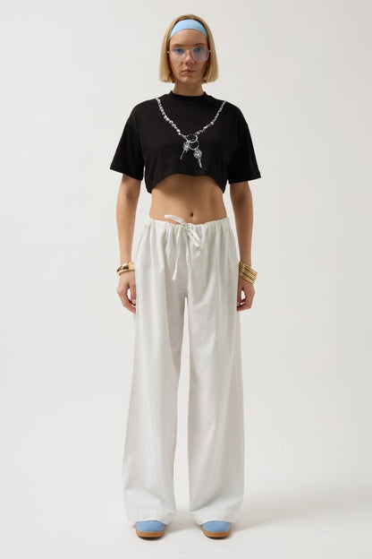 Baskılı Crop T-Shirt