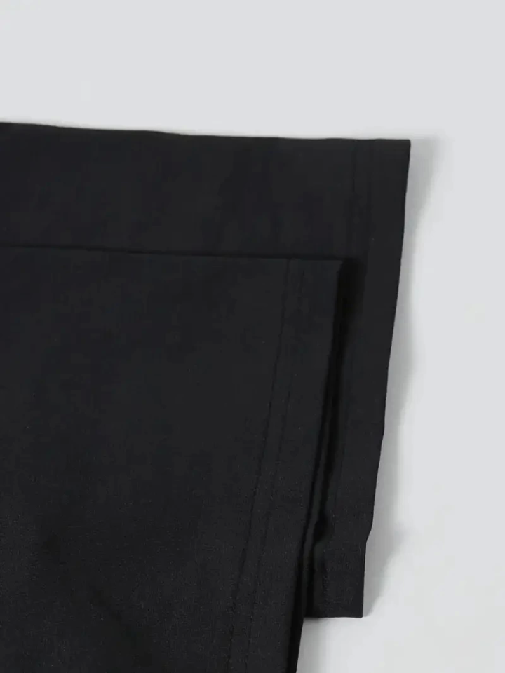 Baskılı Oversize Bisiklet Yaka T-shirt - Siyah