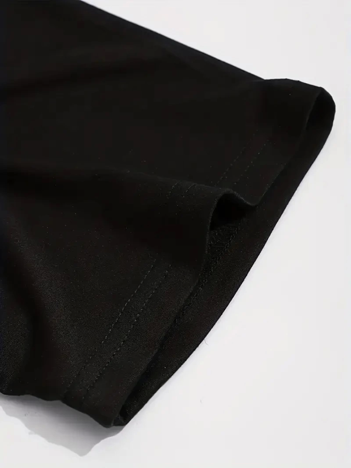 ANIMAL Desen Baskı Erkek Oversive Tişört, Grafik Tişört Erkek Yazlık Outdoor Kıyafetleri, Sporda Ve Günlük Giyime Uygun  - Siyah