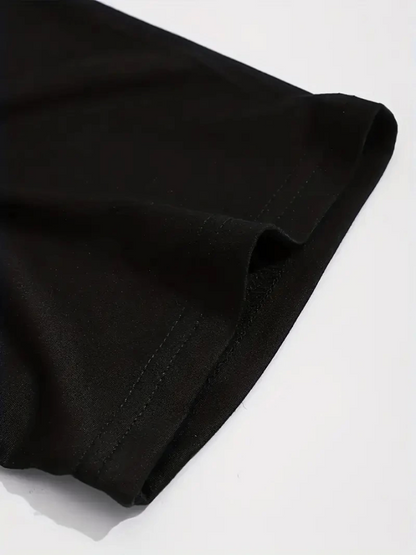 ANIMAL Desen Baskı Erkek Oversive Tişört, Grafik Tişört Erkek Yazlık Outdoor Kıyafetleri, Sporda Ve Günlük Giyime Uygun  - Siyah