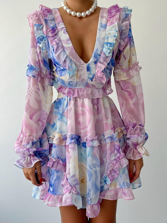 Avellino Sırt Dekolteli Elbise