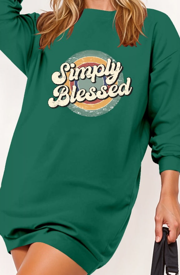 Kadın Uzun Kollu Bisiklet Yaka Yazılı Viskon Iki Iplik Elbise