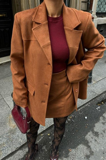 Mini Etekli Süet Takım 9935